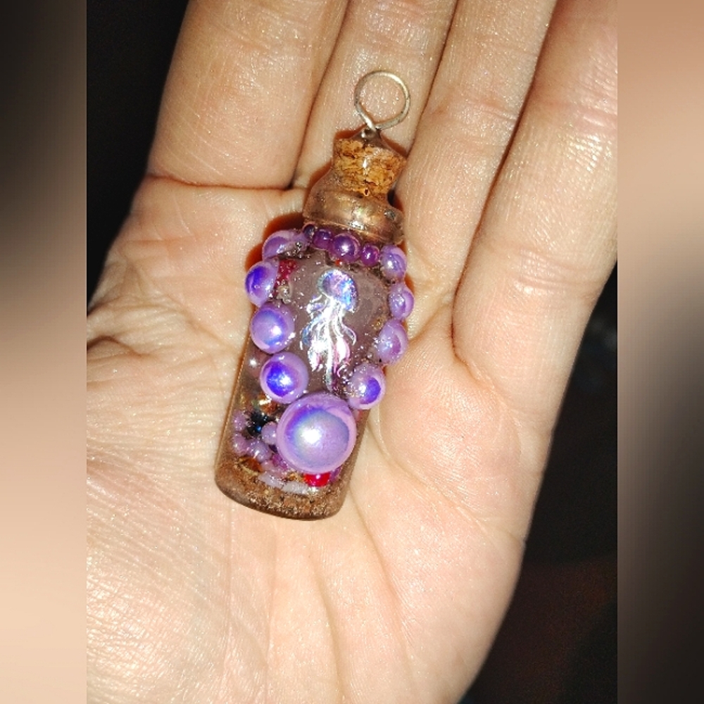 Mermaid tears resin pendant